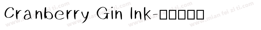 Cranberry Gin Ink字体转换